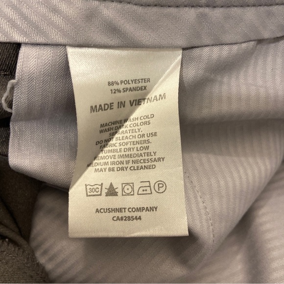 FootJoy Gray Flat Front Chino Stretch Performance Golf Pants Men 38x31 (Tag 34) - Picture 7 of 8